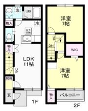 コートテラス Dの間取り画像
