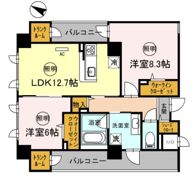 神戸海岸通 萬利Residenceの間取り画像