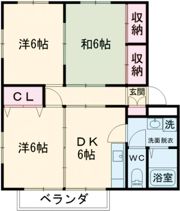 ベルバランセパークサイドの間取り画像