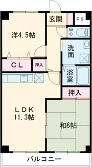 セントポーリア岸和田の間取り画像