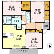 クオーレ A棟の間取り画像