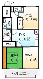 グランソレイユ深井の間取り画像