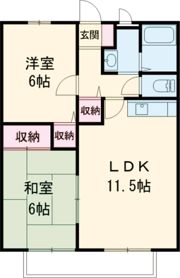 オレンジハイツ Aの間取り画像