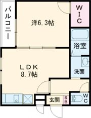 フジパレス諏訪ノ森Ⅱ番館の間取り画像