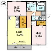 シュトラール喜連瓜破の間取り画像