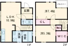 フジパレス戸建賃貸畠中の間取り画像