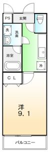 フジパレス南清水町Ⅱ番館の間取り画像