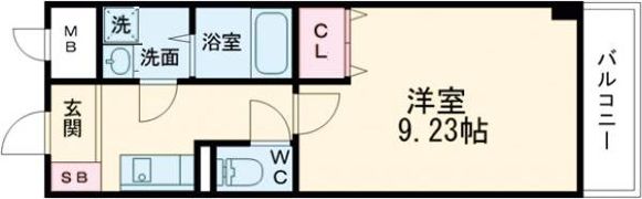 レーヴメゾン三国ヶ丘の間取り画像