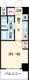 エステムコート神戸元町Ⅱリザーヴの間取り画像