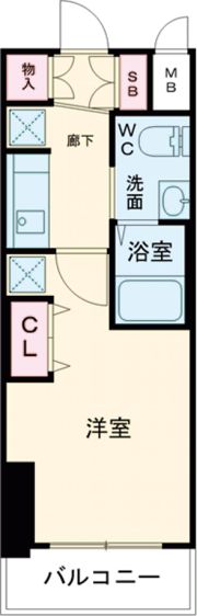エステムコート神戸ハーバーランド前VIピクシスの間取り画像