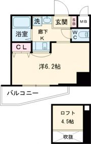 エステムコート神戸県庁前Ⅲフィエルテの間取り画像