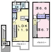 ヴァン・コリーヌの間取り画像