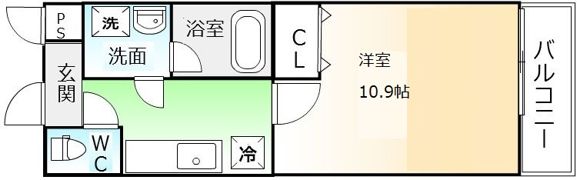 フジパレス津久野Ⅱ番館の間取り画像