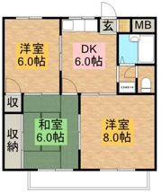 フローラル21 B棟の間取り画像