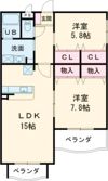 クレール花田の間取り画像