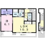 メゾン ド ソレイユ 東岸和田の間取り画像