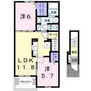 アン シュヴァル Ⅱの間取り画像