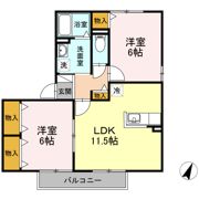 パルティール谷田 Bの間取り画像