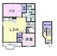 櫻花ハイツBの間取り画像