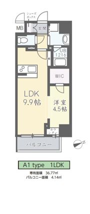 ルガールボニート新神戸の間取り画像