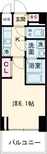 エスリード ザ・ランドマーク神戸の間取り画像