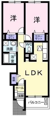 ジェルメ・メゾンM．2号館の間取り画像