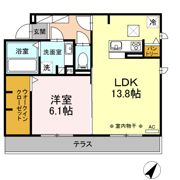 ドルチェ南八幡 Aの間取り画像