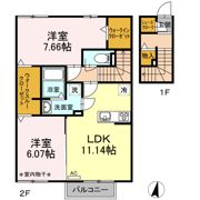 プレジール Aの間取り画像