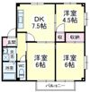 コーポ若葉Ⅲの間取り画像