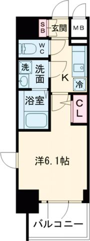 エスリード ザ・ランドマーク神戸の間取り画像