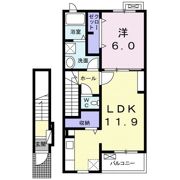 サニー鎗町Ⅶの間取り画像