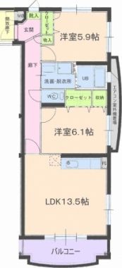 ベルフラワー弐番館の間取り画像