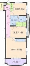 ベルフラワー弐番館の間取り画像