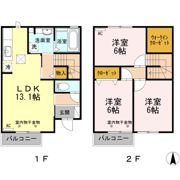 J・コートB Bの間取り画像