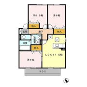 メルベーユⅡ Aの間取り画像