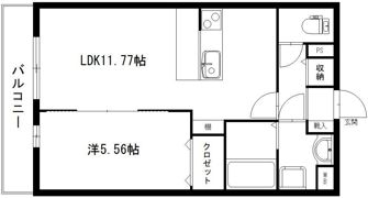 グランストーク篠ケ瀬Ⅲの間取り画像