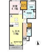 Les Saison上岡田の間取り画像