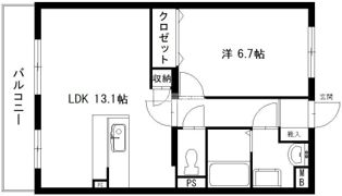 ライクワン蜆塚の間取り画像