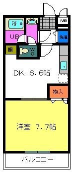 セゾン湊の間取り画像
