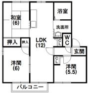ガーデンハイツ四ツ池Cの間取り画像