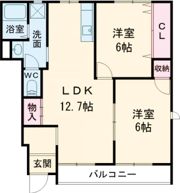 ミラノヴィレッジ B棟の間取り画像