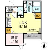 D-room kumeの間取り画像