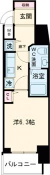 ララプレイス三宮東アスヴェルの間取り画像