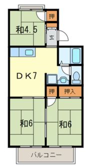 フジハイツの間取り画像