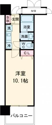 レジディア三宮東の間取り画像