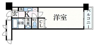 レジディア三宮東の間取り画像