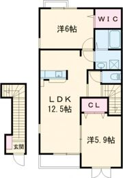 フレシール天伯 B棟の間取り画像