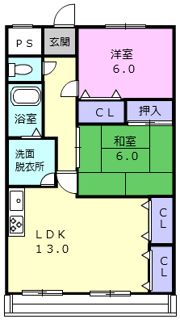 フローラ重根の間取り画像