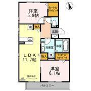 D-room OMODAKA B棟の間取り画像