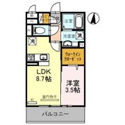 サンライズ湊Ⅱの間取り画像